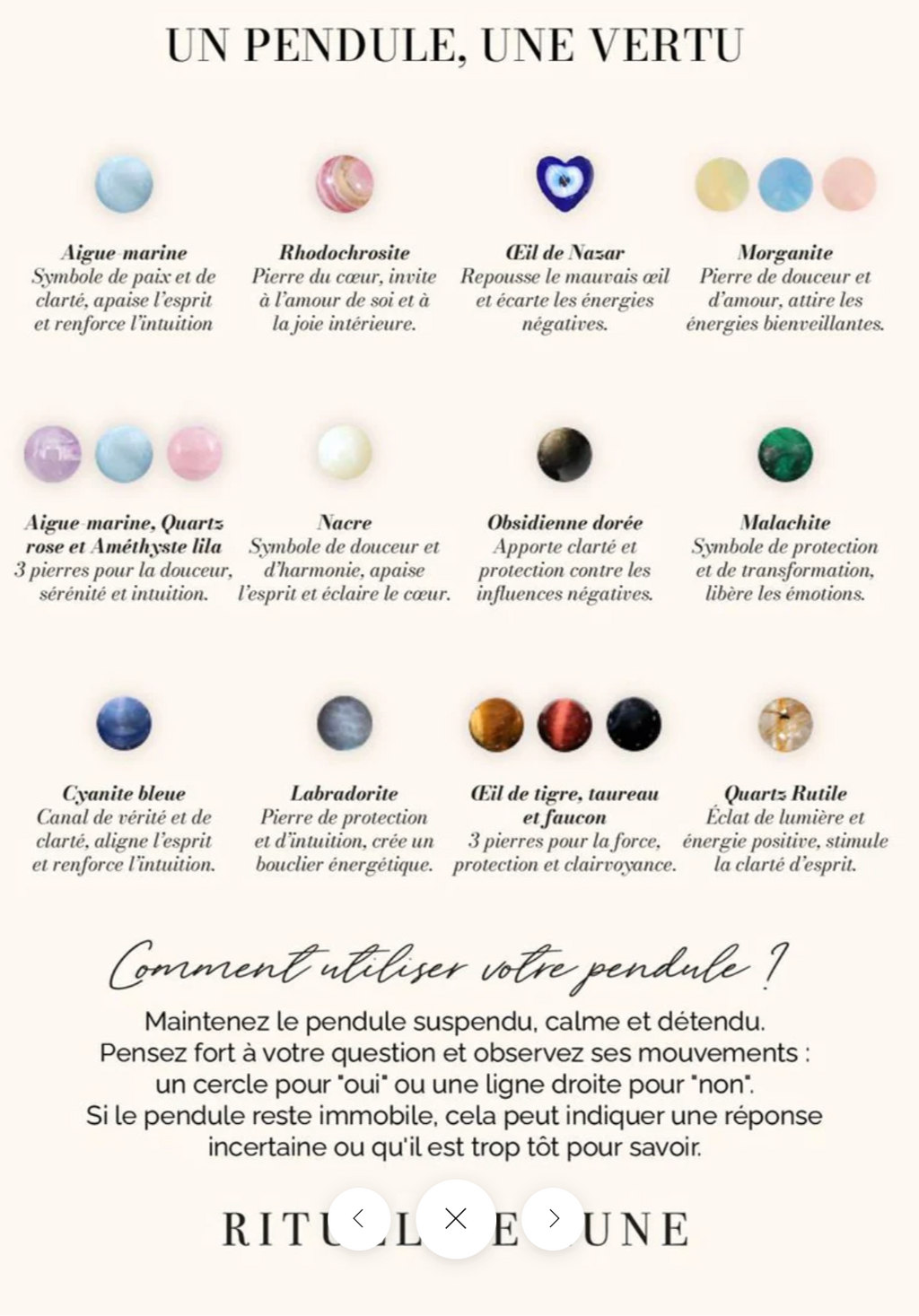 Pendules précieux Rituel de Lune Quartz Rose