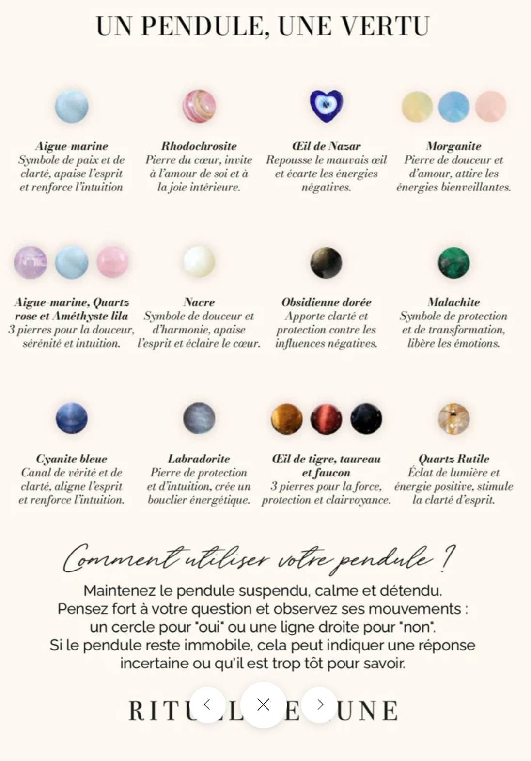 Pendules précieux Rituel de Lune Quartz Rose