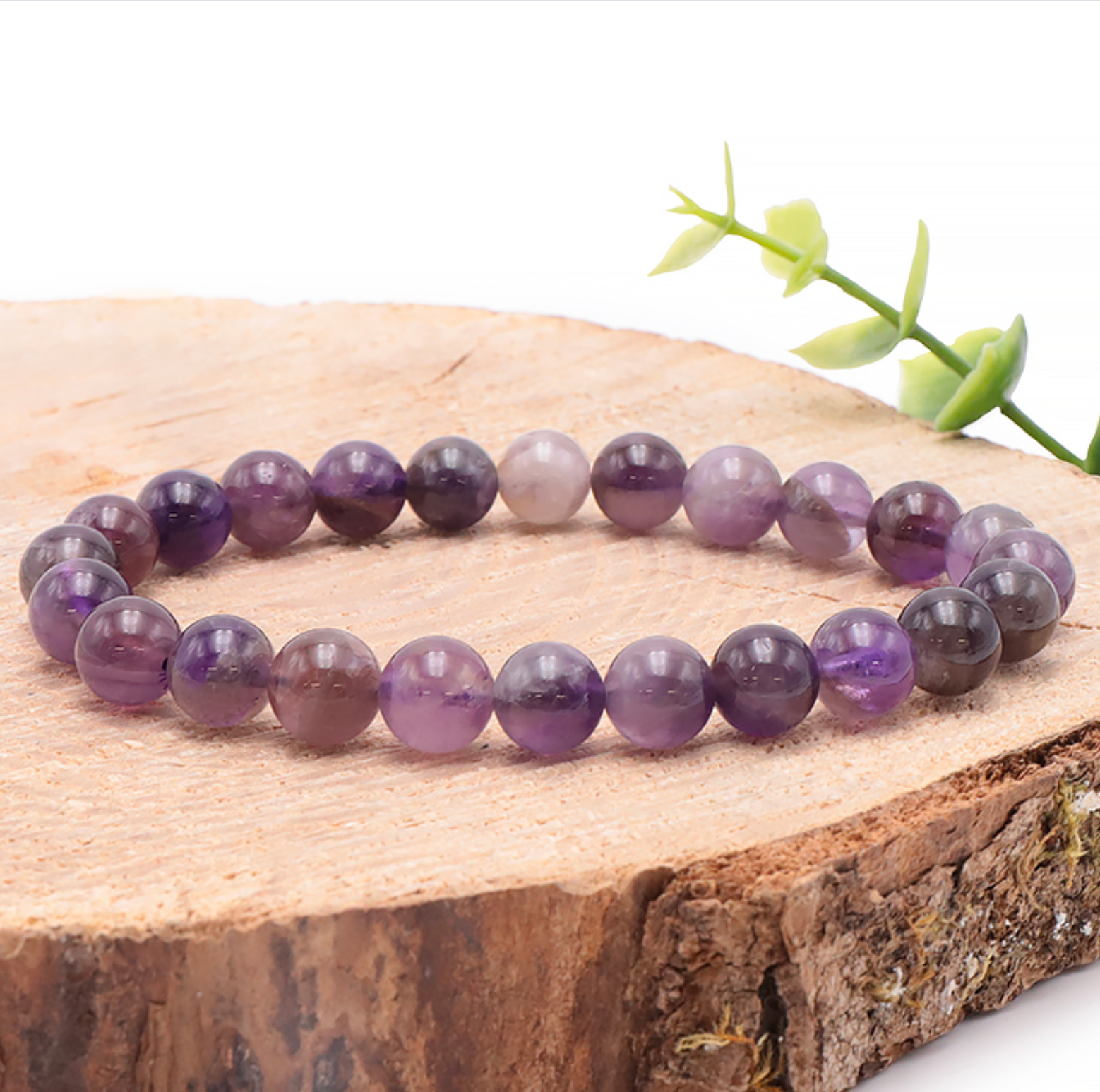 Bracelet boule 08mm améthyste Brésil A (taille 2)