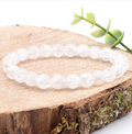 Bracelet boule 08mm Cristal de roche crack A