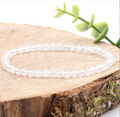 Bracelet boule 04mm Cristal de roche crack naturel A