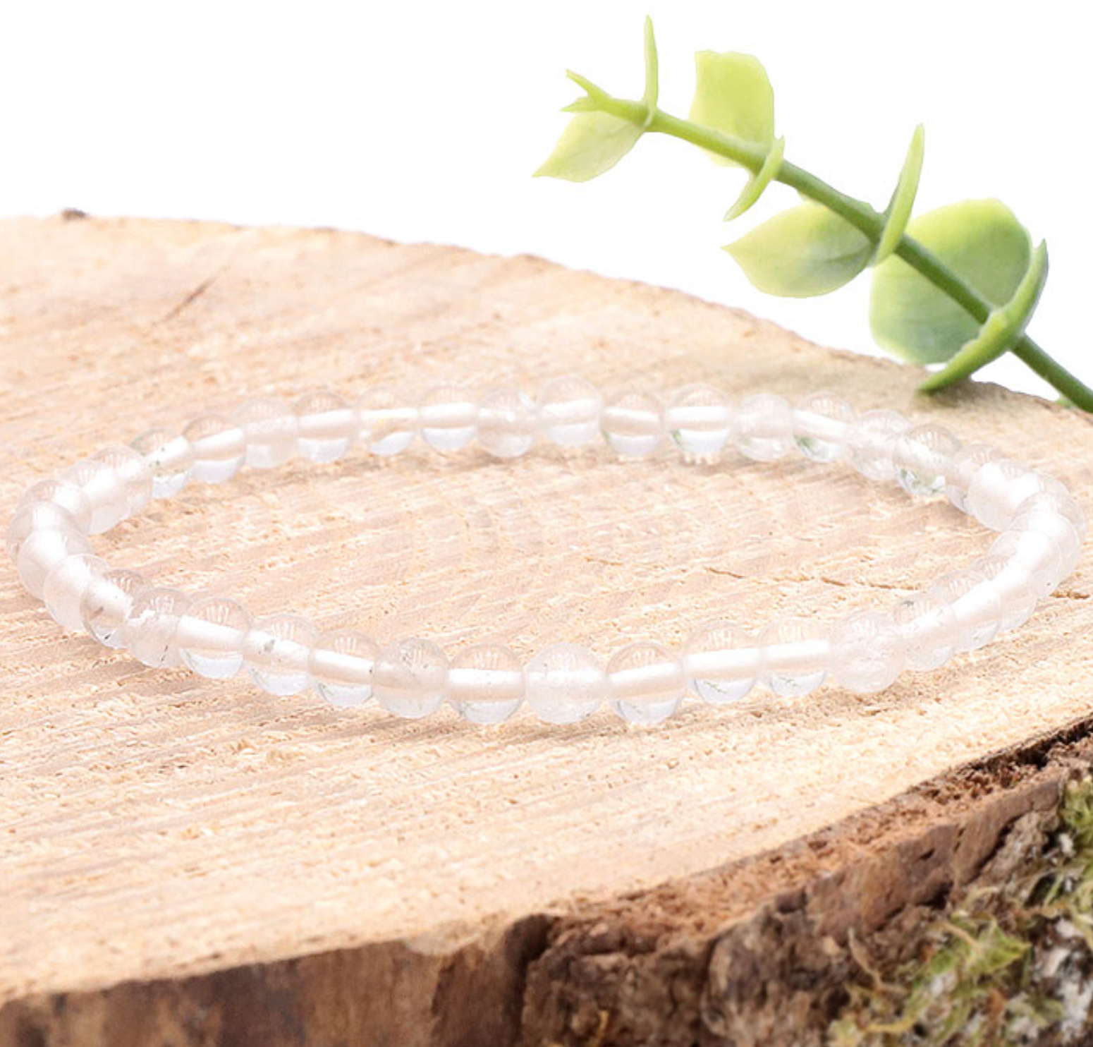 Bracelet boule 04mm Cristal de roche A