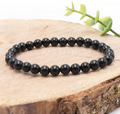 BRACELET BOULE 06MM OBSIDIENNE NOIRE A