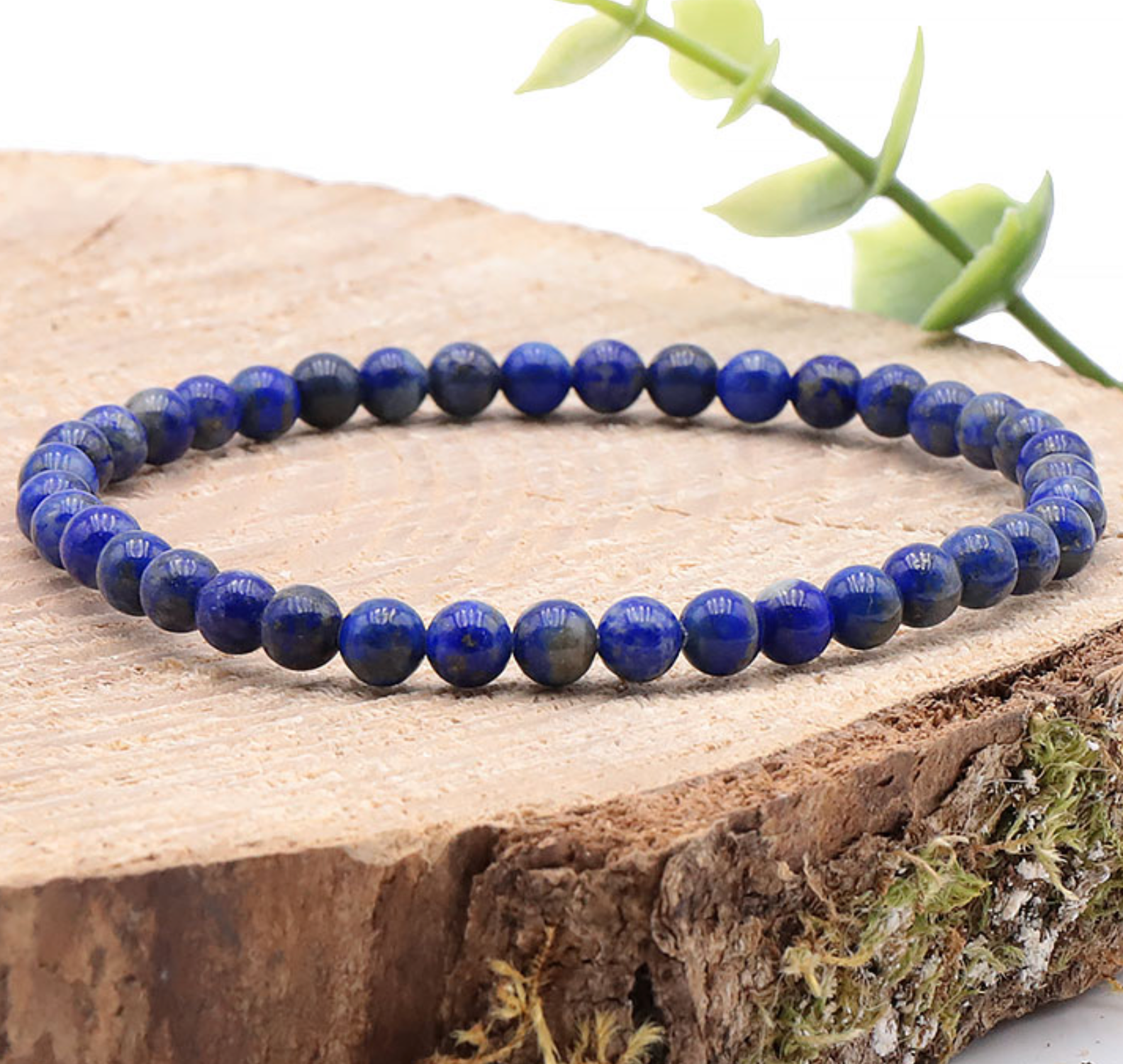 BRACELET BOULE 04MM LAPIS LAZULI AA