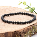 BRACELET BOULE 04MM OBSIDIENNE OEIL CÉLESTE A