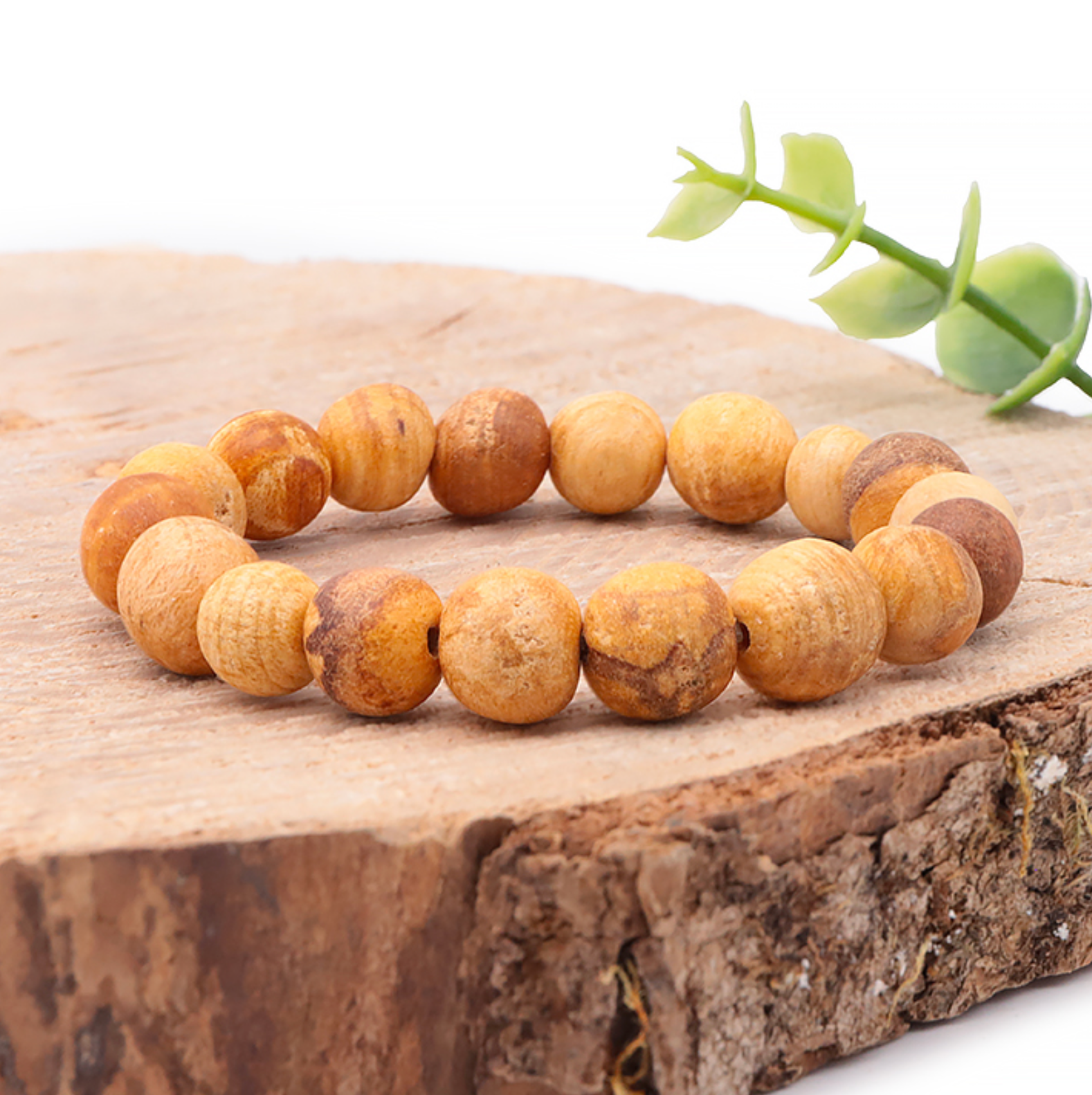 BRACELET BOULE 10MM PALO SANTO (BURSERA GRAVEOLENS) A (TAILLE 0)