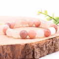 BRACELET BOULE 10MM PIERRE DE LUNE MULTICOLORE AA