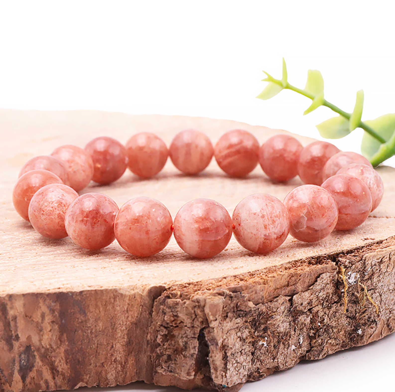 BRACELET BOULE 10MM PIERRE DE SOLEIL A (10,5-11,5MM)