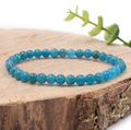 Bracelet boule 04mm Apatite bleue AA