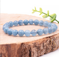 Bracelet boule 08mm Aigue marine Brésil (Bahia) AA (07,5-08,5mm)