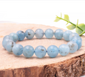 Bracelet boule 10mm aigue marine Brésil (Bahia) A (10,5-11,5mm)