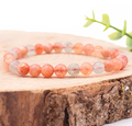Bracelet boule 06mm Pierre de soleil multicolore AA