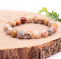 Bracelet boule 10mm Agate Crazy Lace A