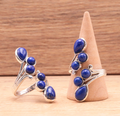 Bague argent 925 modèle 01 Lapis Lazuli AA (1 pièce)