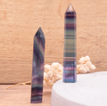 Pointe polie Fluorine rainbow AAA 70 à 80mm (1 pièce)