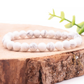 Bracelet boule 06mm Howlite blanche A