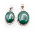 Pendentif argent 925 Malachite AA 8,4 g (1 pièce)