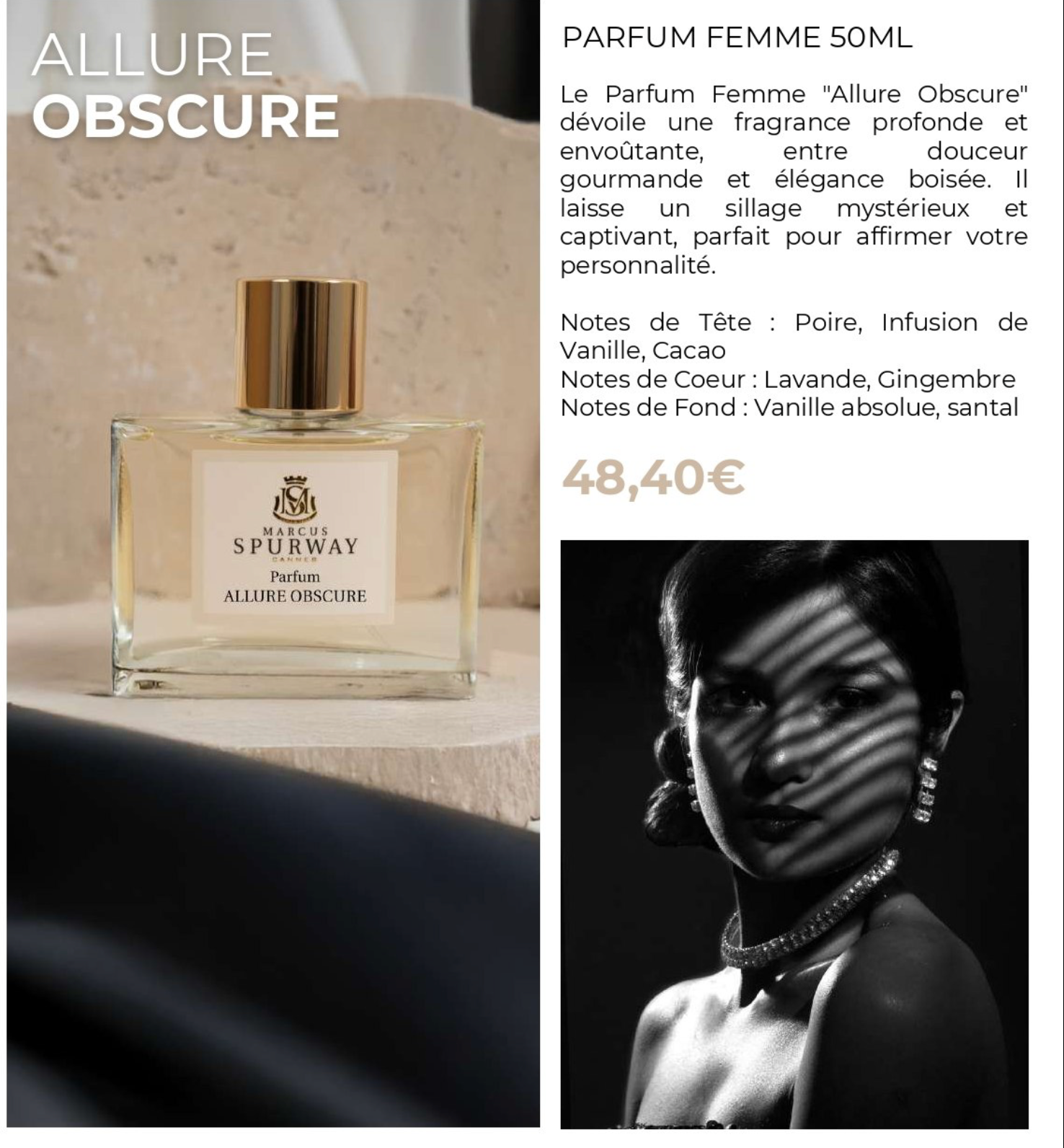 Parfum Femme Allure Obscure 50ml