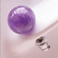 Boucles d'oreilles modèle 04 boule 10mm Améthyste Brésil A