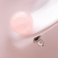 Boucles d'oreilles modèle 04 boule 10mm Quartz Rose Brésil A