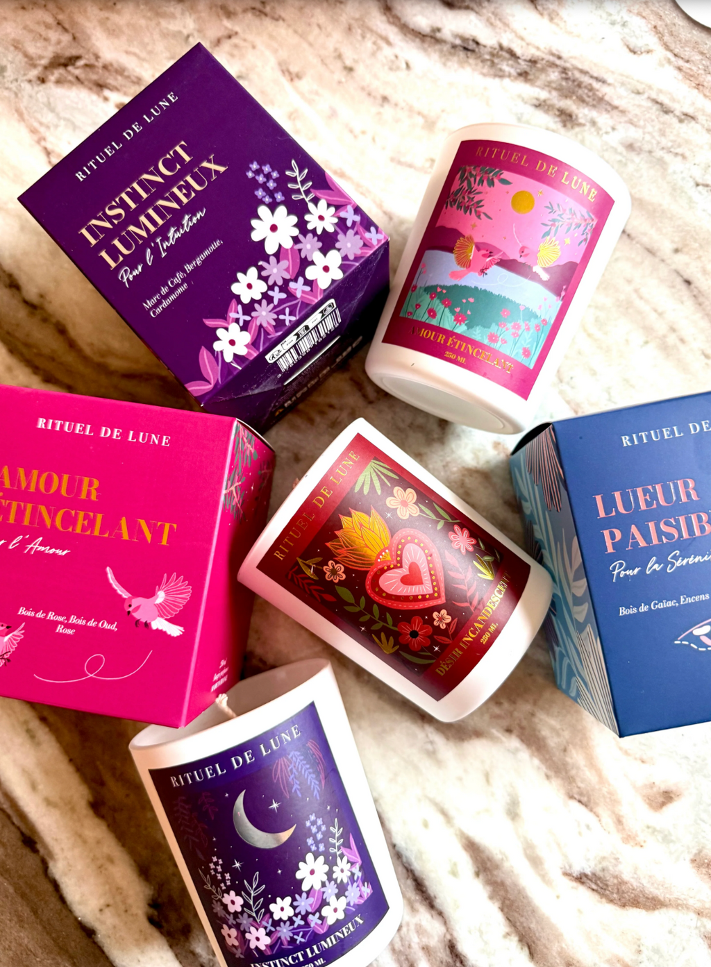 Bougies d'Intention Rituel de Lune (au choix)
