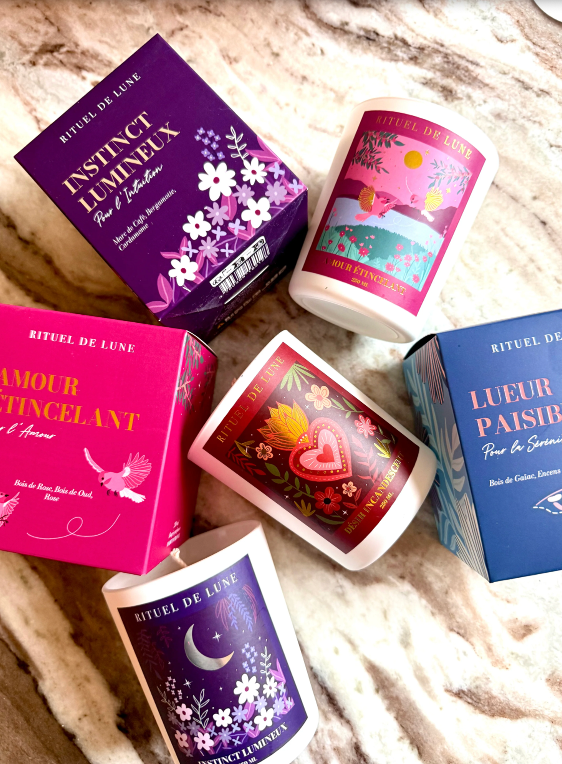 Bougies d'Intention Rituel de Lune (au choix)