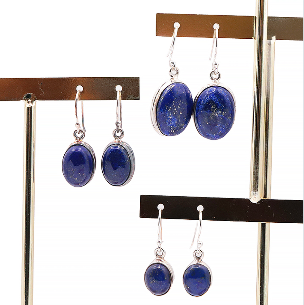 Boucles d'Oreilles Lapis Lazuli AA mod 02 6,10 gr