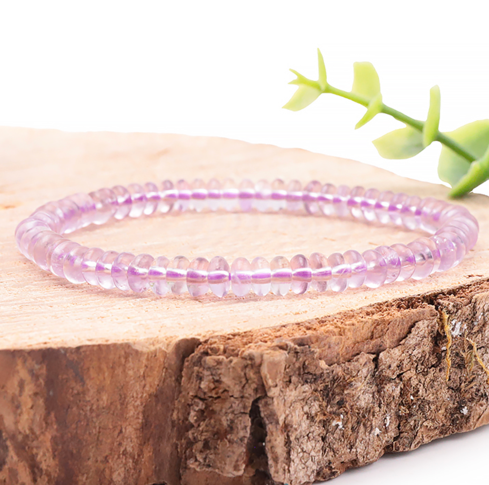 Bracelet donut 06mm Améthyste claire Brésil AAA