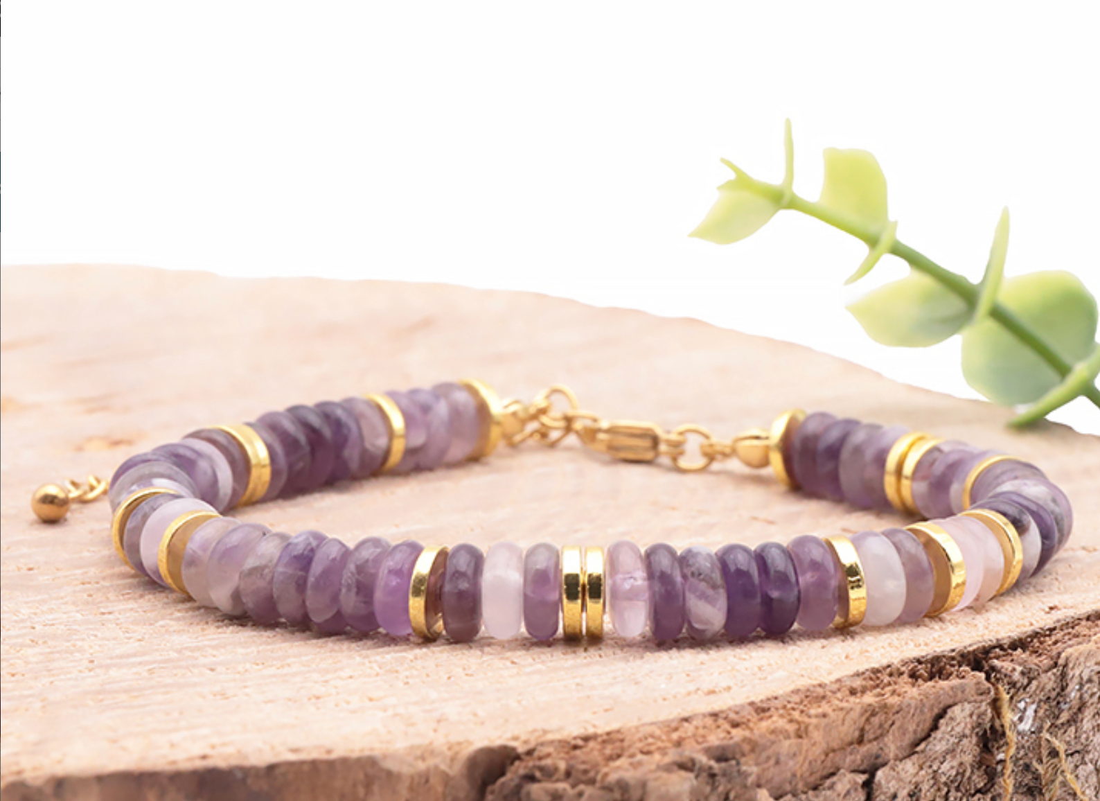 Bracelet Ona doré Améthyste  A Essentiana