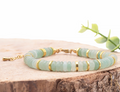 Bracelet Ona doré Aventurine verte A