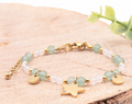 Bracelet Mira doré Aventurine verte, Cristal de roche A