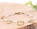 Bracelet Mira doré labradorite, cristal de roche A