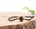 Bracelet Rosalia doré Oeil de tigre, Onyx A