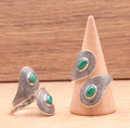 Bague argent 925 modèle 03 Malachite AA (1 pièce)
