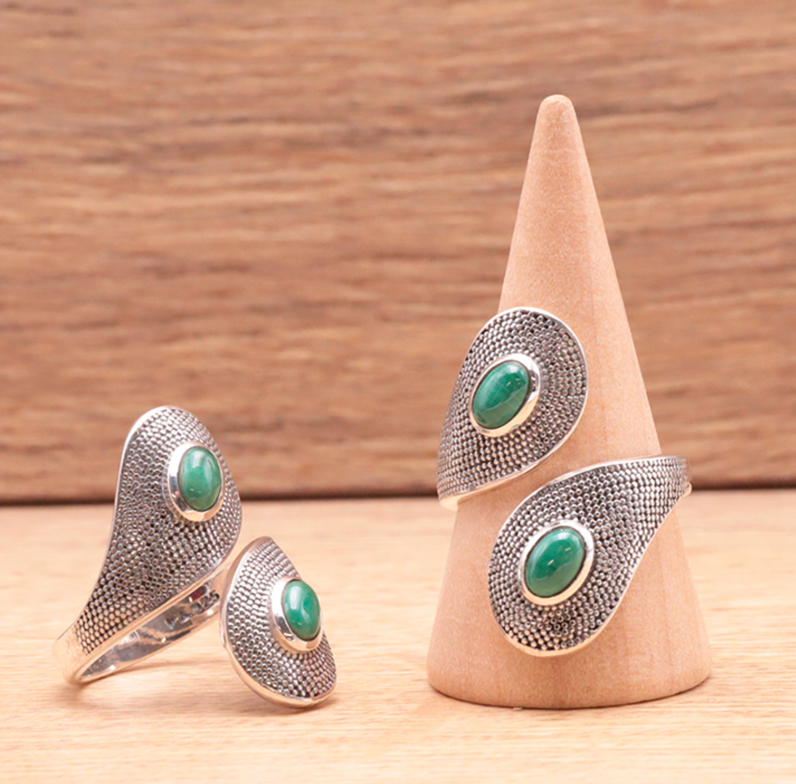 Bague argent 925 modèle 03 Malachite AA (1 pièce)