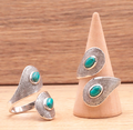 Bague argent 925 modèle 03 Turquoise du Mexique AA (1 pièce)