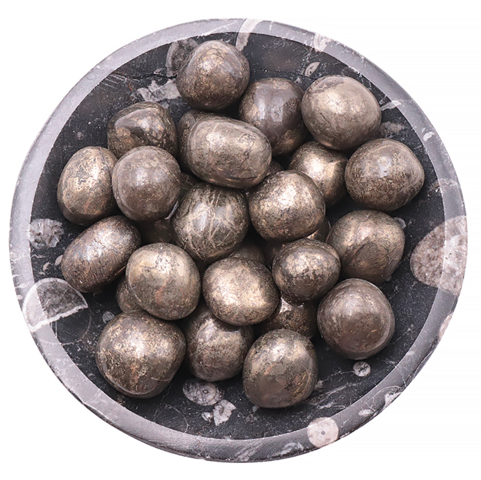 Pierre roulée Pyrite A 20 a 30mm (Pierre à l'unité)