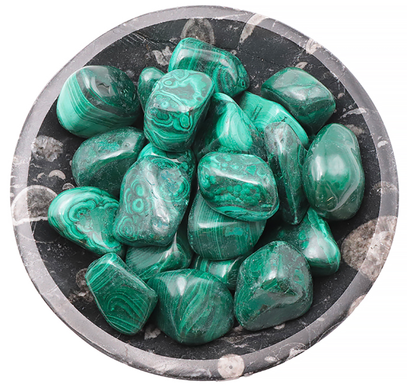 Pierre Roulee Malachite A 30 a 40mm (Pierre à l'unité)