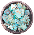 Pierre roulée Turquoise Naturelle Tibet A semi poli 20 a 40mm Pierre à l'unité