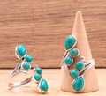 Bague argent 925 modèle 01 Turquoise de Chine AAA