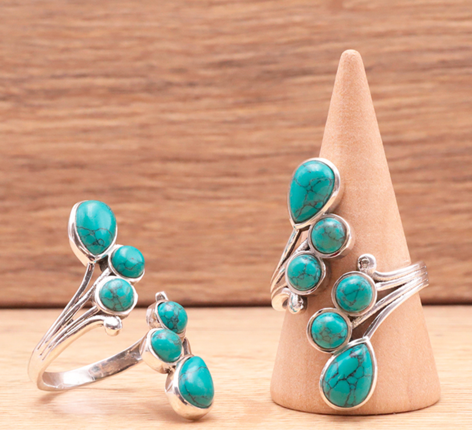 Bague argent 925 modèle 01 Turquoise de Chine AAA