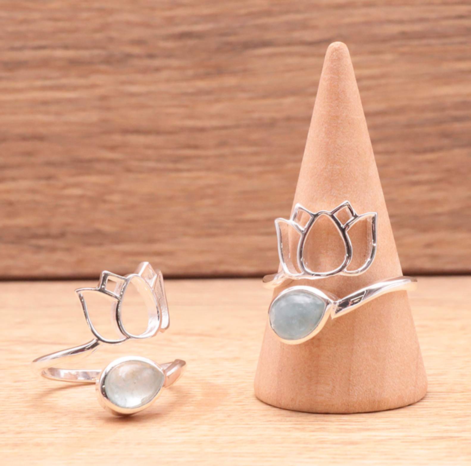 Bague argent 925 modèle 02 Aigue Marine Namibie AA