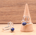 Bague argent 925 modèle 02 Lapis Lazuli AA (1 pièce)