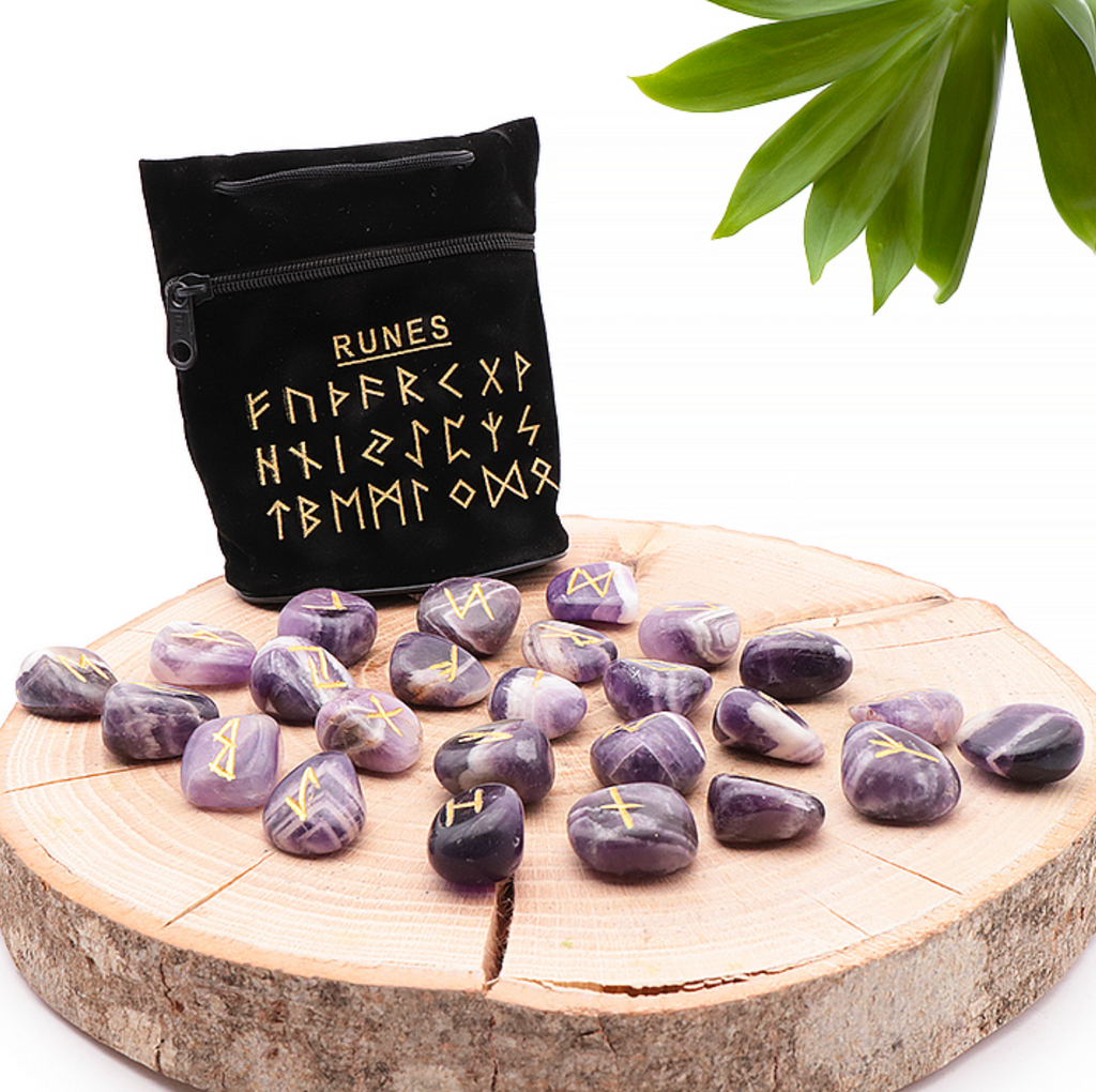 Runes set Améthyste Brésil A