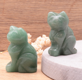 Chat 50mm aventurine verte A (vendu à l'unité)