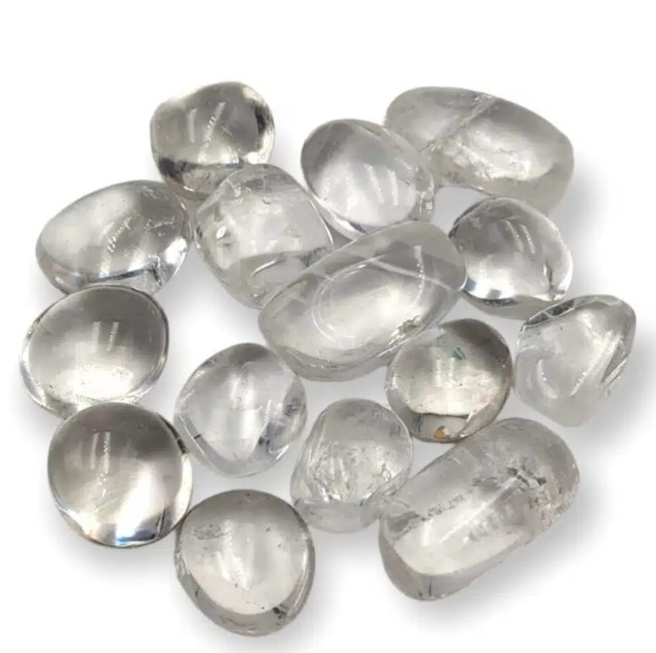 Pierre roulée Cristal de roche Brésil AA 20 a 30mm (vendu à l'unité)