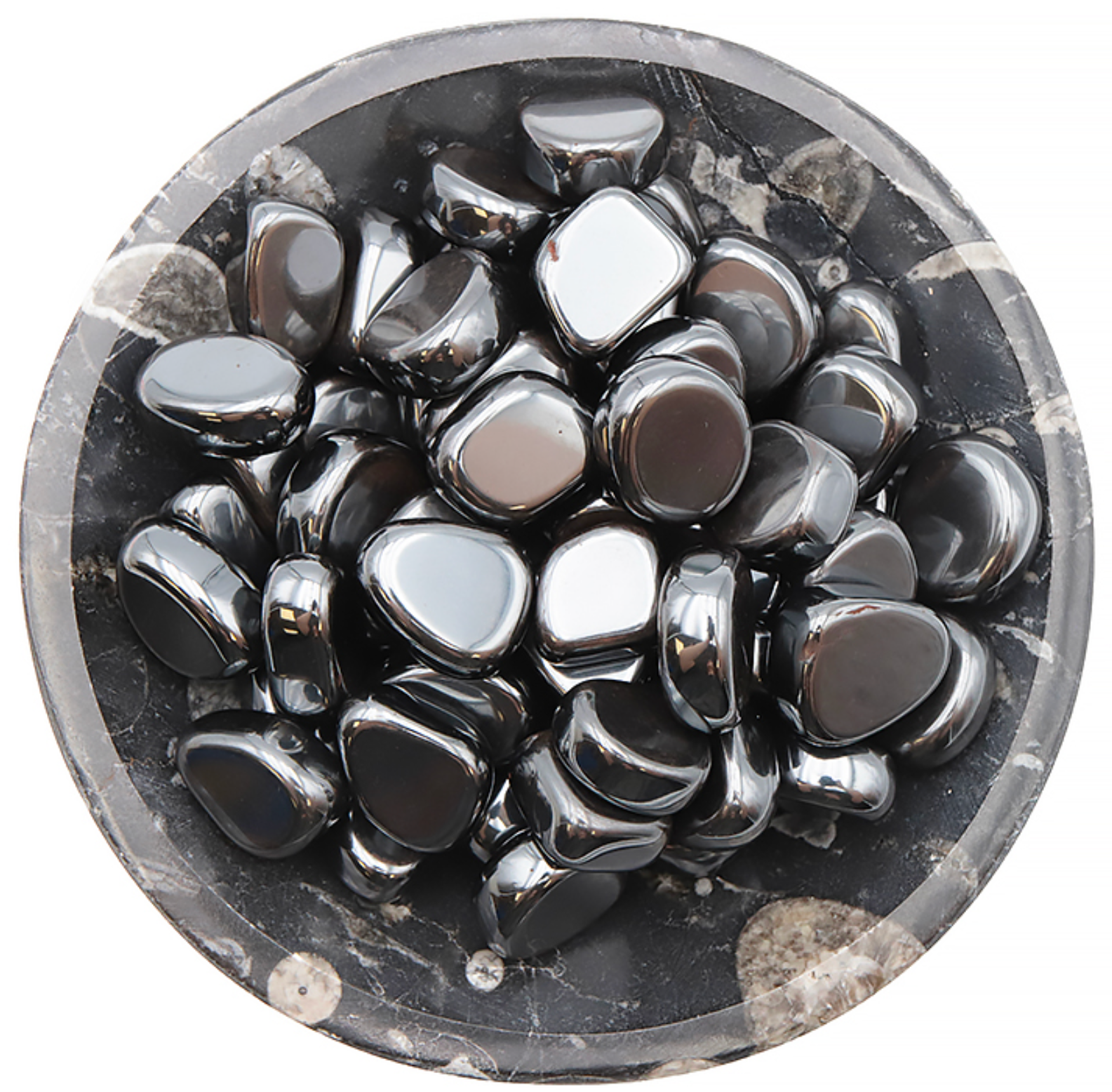 Pierre roulée Hématite Chine AA 15 a 30mm