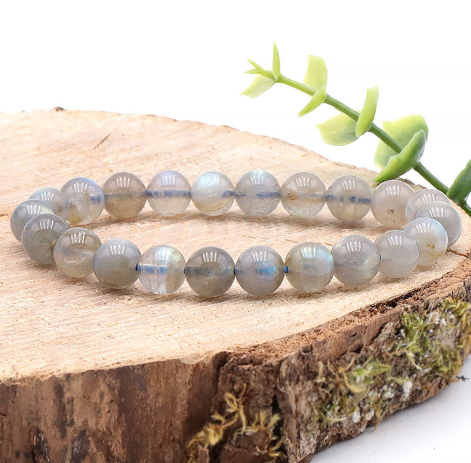 BRACELET BOULE 08MM LABRADORITE AA (8,5-9,5)