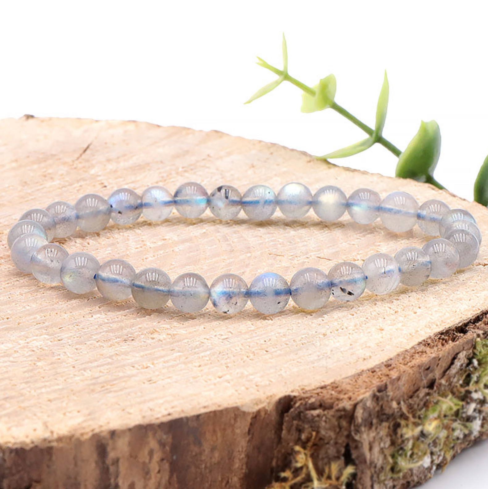 Bracelet boule 06mm Labradorite AA + (06,5-07,5mm)