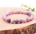 Bracelet boule 08mm Lépidolite A+